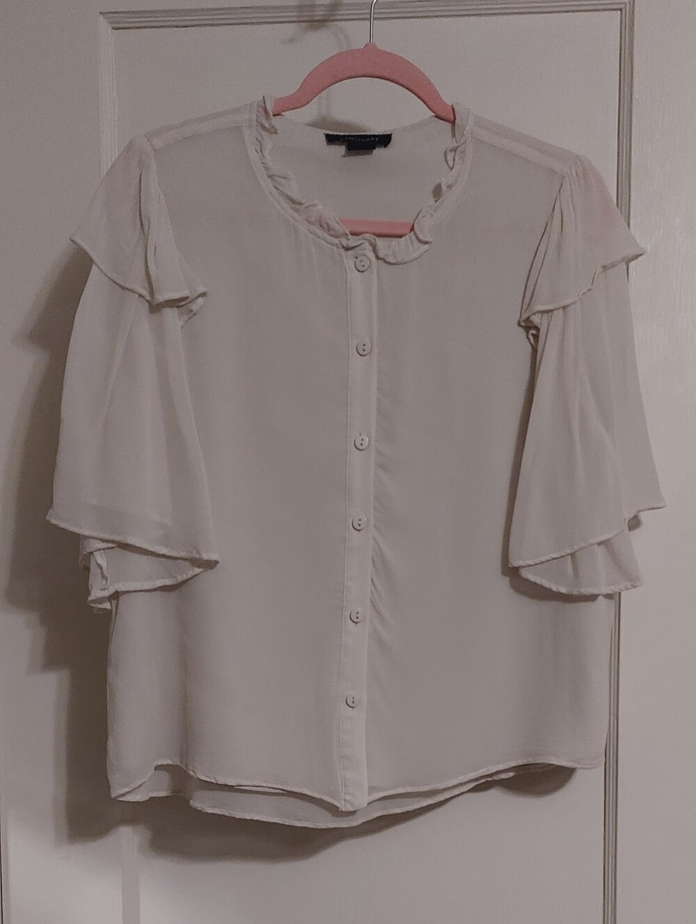 Sanctuary Ruffle Silk Blouse